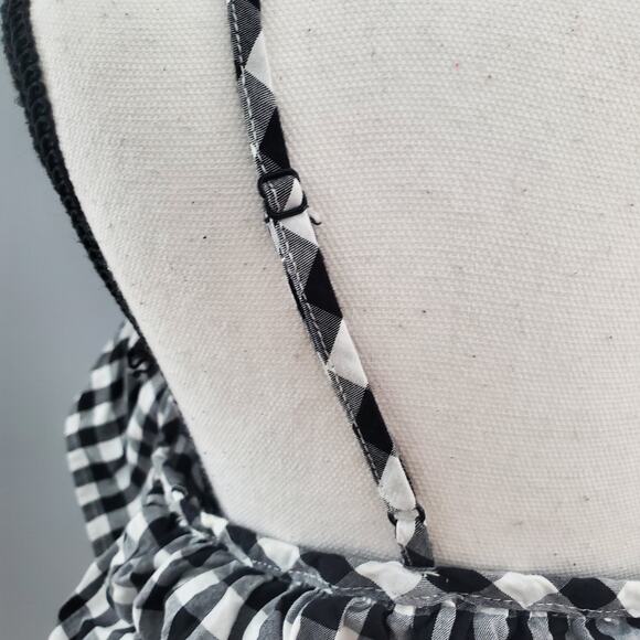 A New Day Checkered Flounce Spaghetti Strapped Top Size S - Picture 4 of 6